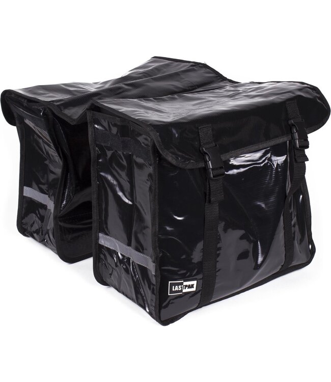 Lastpak Dubbele fietstas 46L zwart