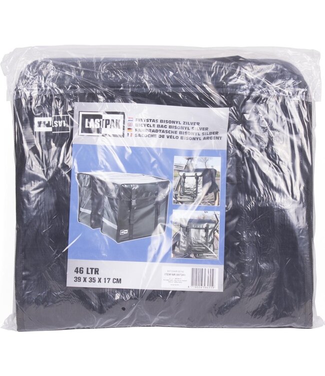 Lastpak Dubbele fietstas 46L zwart