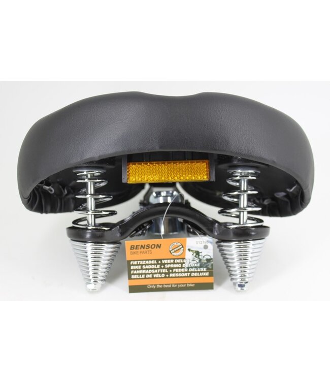Benson Fietszadel Classic Retro Deluxe 26 x 25 cm - Zwart