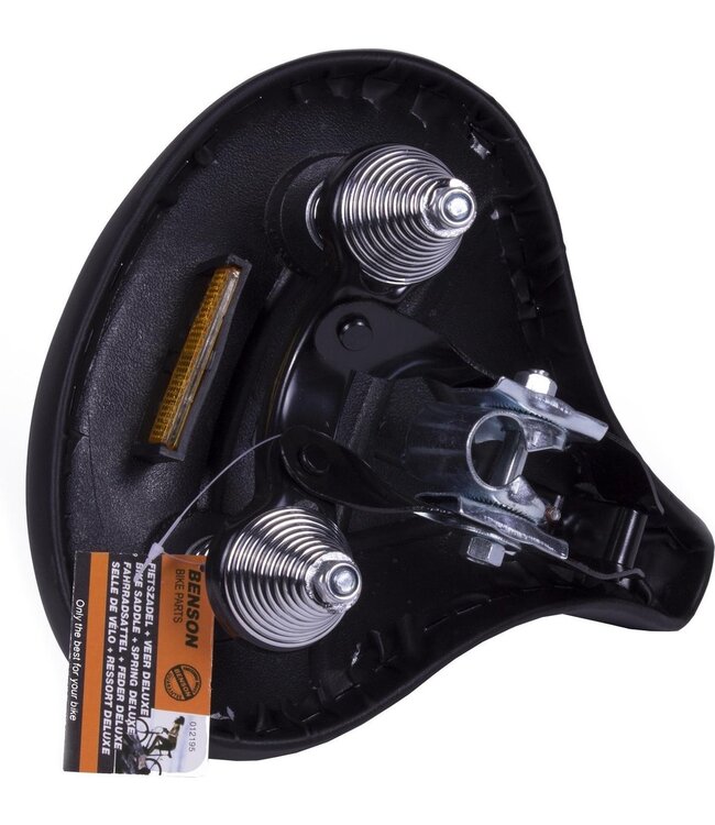 Benson Fietszadel Classic Retro Deluxe 26 x 25 cm - Zwart