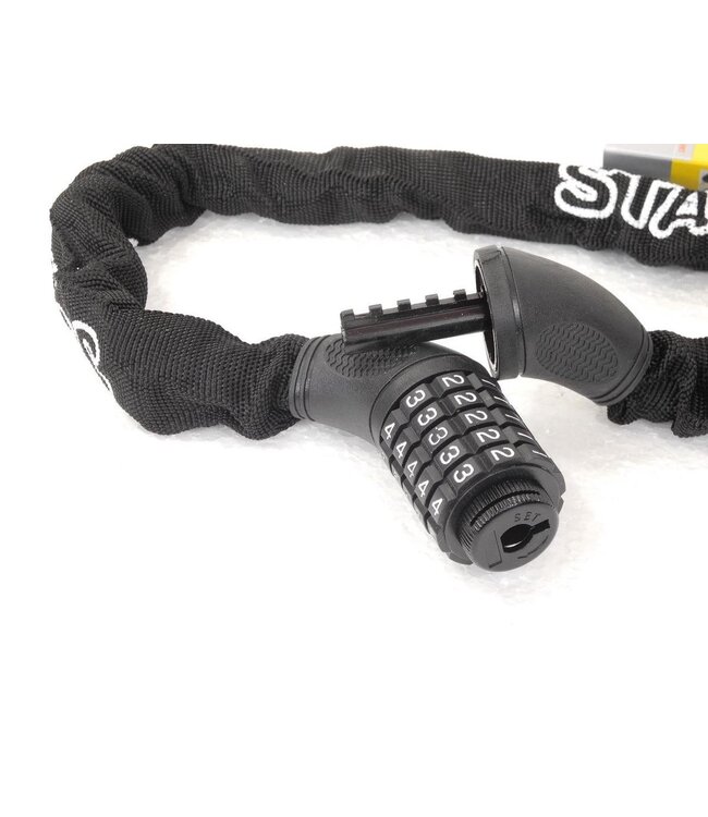 Stahlex  Kettingslot Ø5,5mm / 90cm  sterk, met zeer goede cijferslot zwart