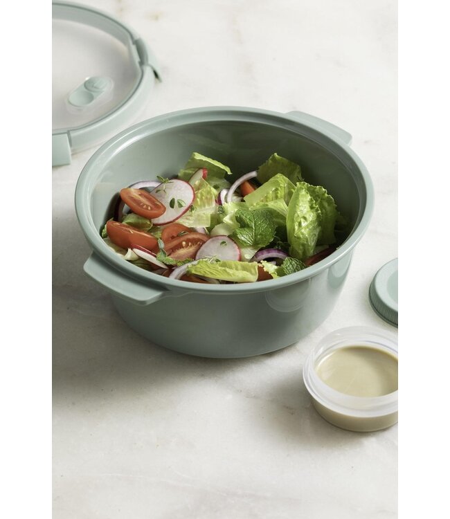 Curver Smart to Go Eco Lunchset Rond 1,6L + Bestekset & Sauscup - Groen