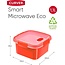 Curver Smart Microwave Eco Steamer Vierkant 1,1L + Stoomtray - Rood