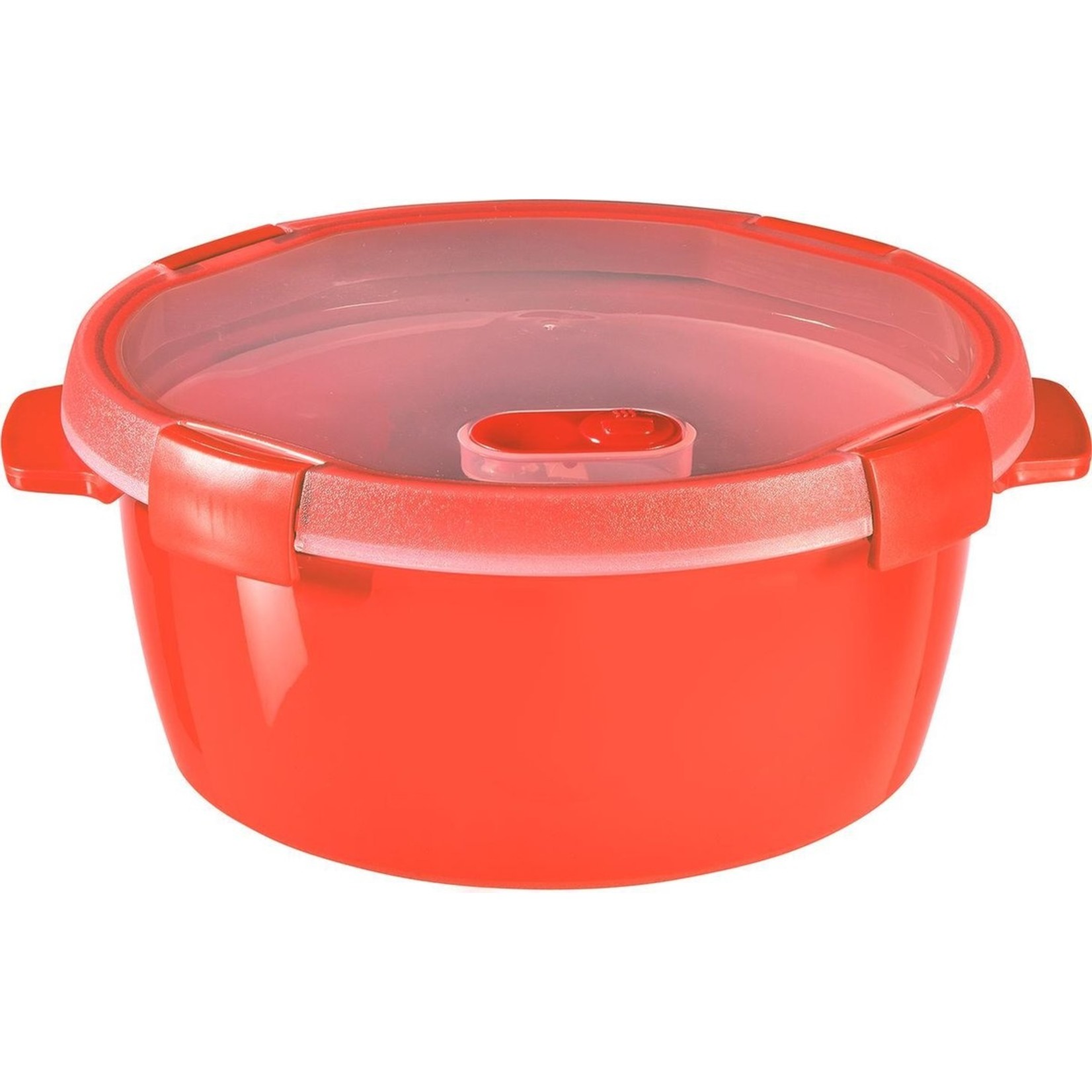 Curver Smart Microwave Eco Steamer Rond 1,6L + Stoomtray - Rood