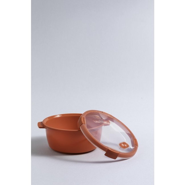 Curver Smart Microwave Eco Steamer Rond 1,6L + Stoomtray Rood