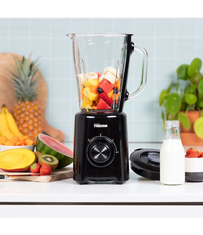 Tristar Blender BL-4476 - 1.5 liter - Kunststof Kan - 500 watt - Pulse functie - Ice crucher