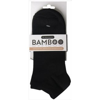 Bamboo Organic Airco Shortsokken Zwart - 3 paar