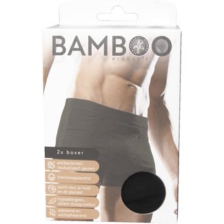 Bamboo Organic Herenboxershort Zwart - 2 stuks