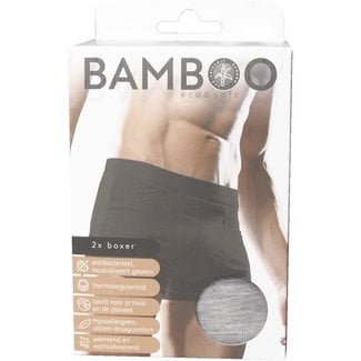 Bamboo Organic Herenboxershort Grijs - 2 stuks