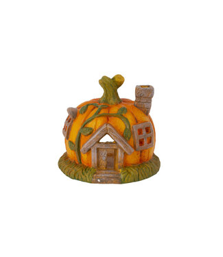 Cosy @ Home Theelichthouder pompoenhuis - dia.14,5H12,7cm - keramiek