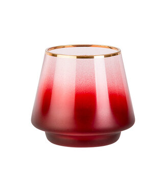 Cosy @ Home Theelichthouder - viseu rood - dia.10H9cm - glas