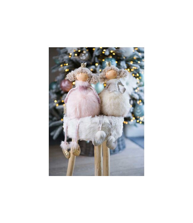 Cosy @ Home Hanger Kato met losse beentjes - roze - H28cm