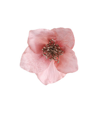 Cosy @ Home Bloem Helleboris met clip - roze - dia.9H5cm