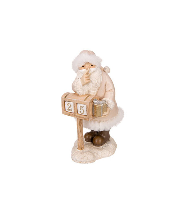 Cosy @ Home Kerstman resin - kalender - H22,5cm