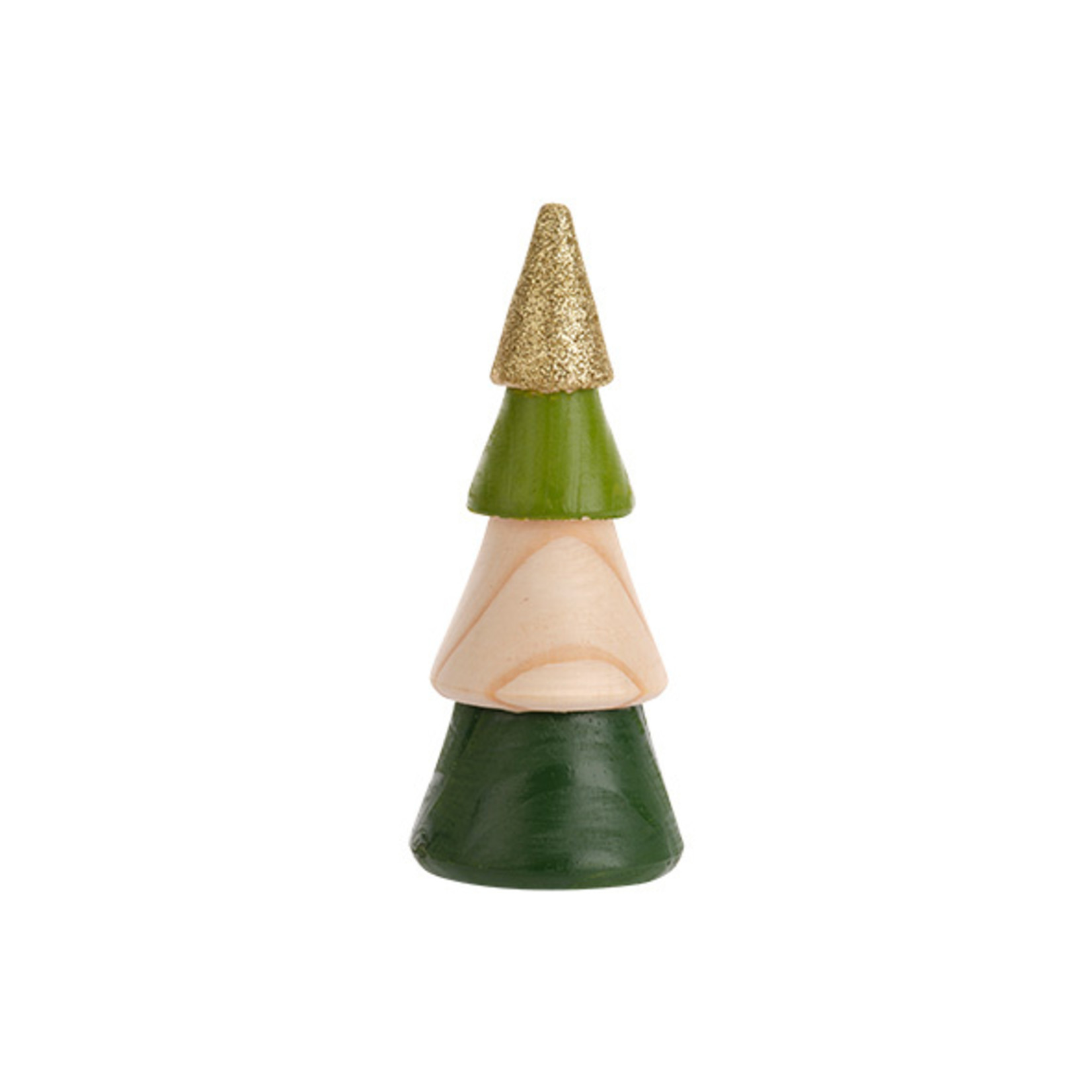 Cosy @ Home Kerstboom - Goldy Green - dia.6H5,5cm - hout