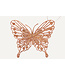 Cosy @ Home Vlinder hanger - glitter roze - 10H9cm