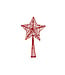 Cosy @ Home Kerstboompiek - Star - glitter rood - 12x4H28cm