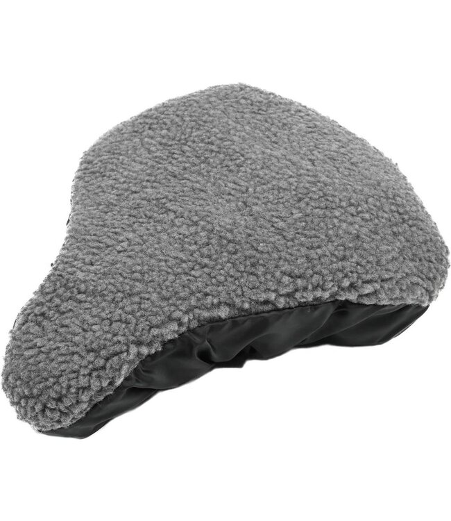 Benson Universele Fiets Zadeldek - Imitatie Schapenvacht - Bont - Grijs