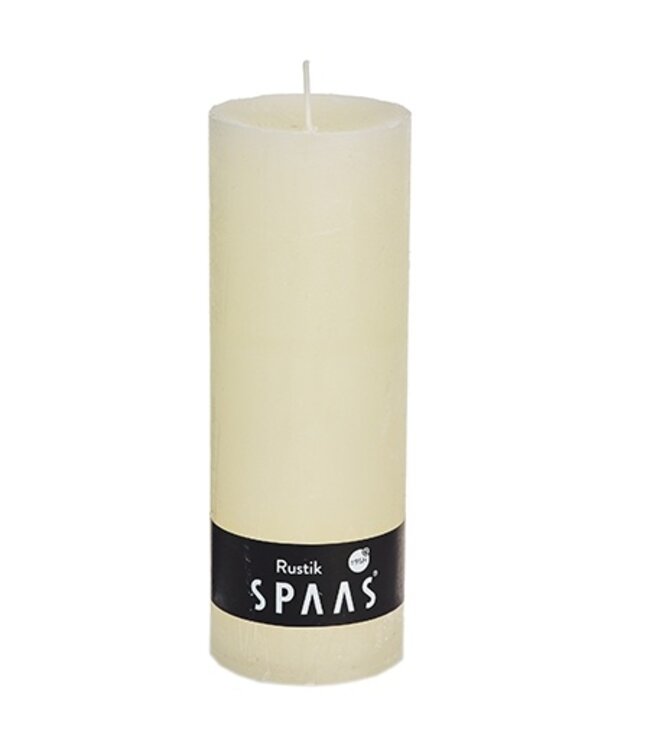 Spaas  Rustieke cilinderkaars - dia.70H190mm - ivoor