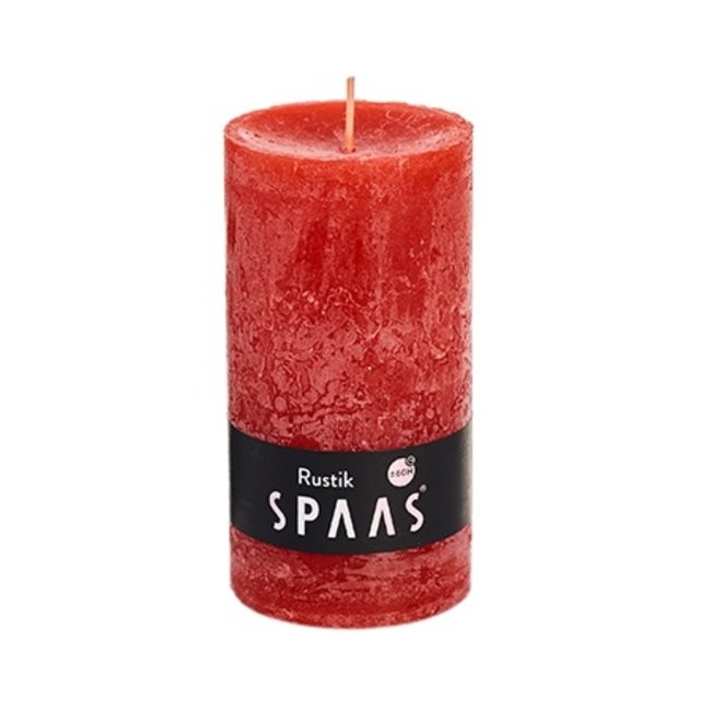 Spaas  Rustieke cilinderkaars - dia.70H130mm - rood