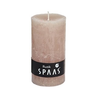 Spaas  Rustieke cilinderkaars - dia.70H130mm - beige