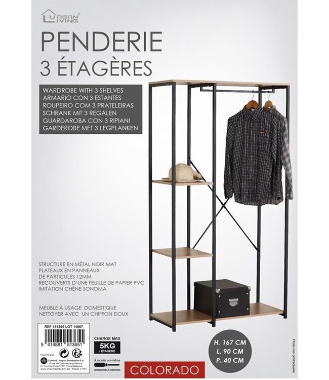 Urban Living Open kast / Kapstok / Garderoberek Colorado