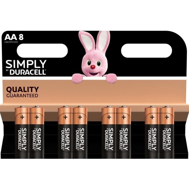 Duracell Simply AA batterijen - 8 stuks