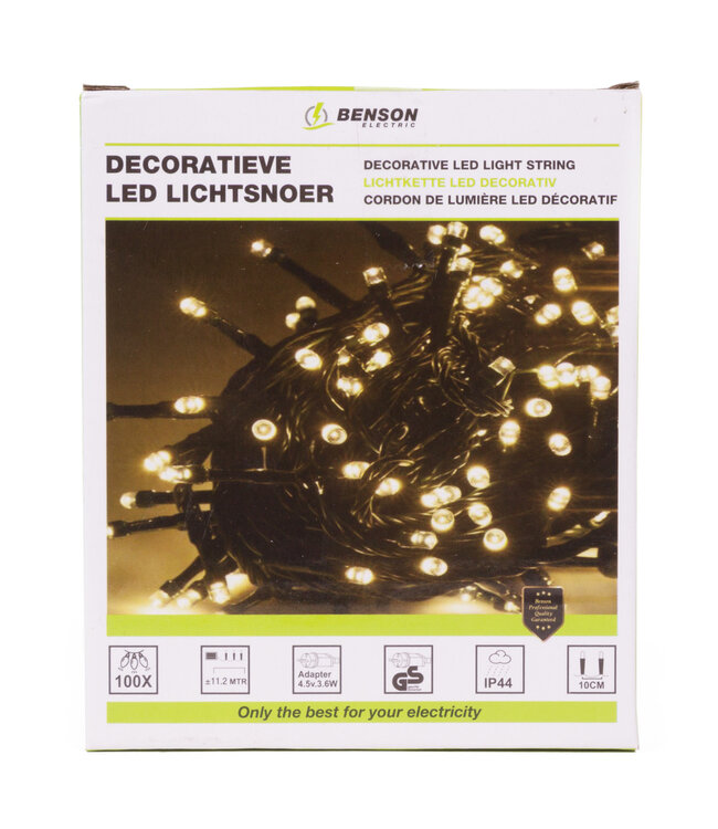 Benson Lichtsnoer - LED x100 - warmwit - 11,2M