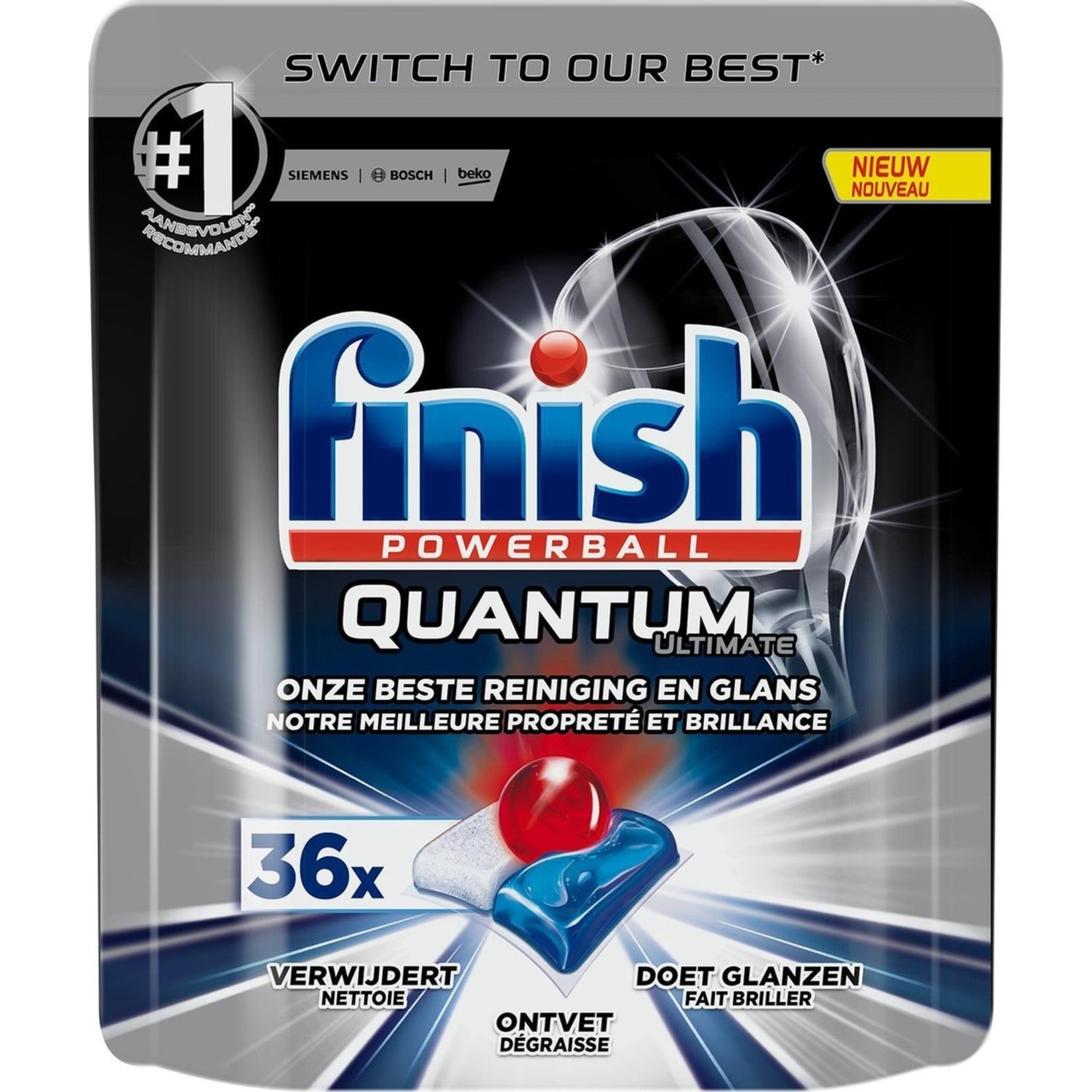 Finish Quantum Ultimate Regular - Vaatwastabletten - 36 Tabs