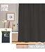 Urban Living Douchegordijn - 180x200cm - met 12 ringen - PVC -  antraciet