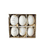 Cosy @ Home Paasei -  set6 - konijn - dia.6cm - zwart/wit