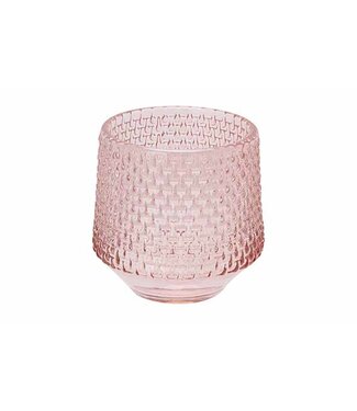 Cosy @ Home Theelichthouder - drop - dia.8h7cm - roze