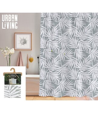 Urban Living Douchegordijn - 180x180cm - met 12 ringen - PVC - jungle design