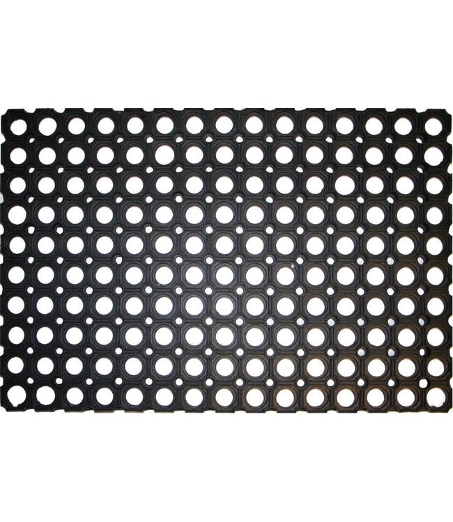 Intrada Deurmat - Rubberring - 40 x 60 cm - Zwart