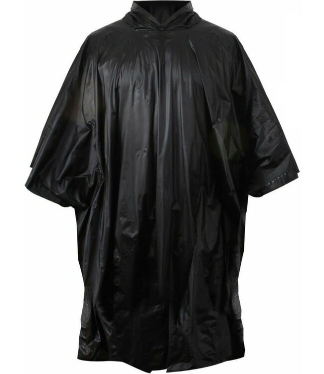 Benson Duurzame Regenponcho - zwart - voor volwassenen