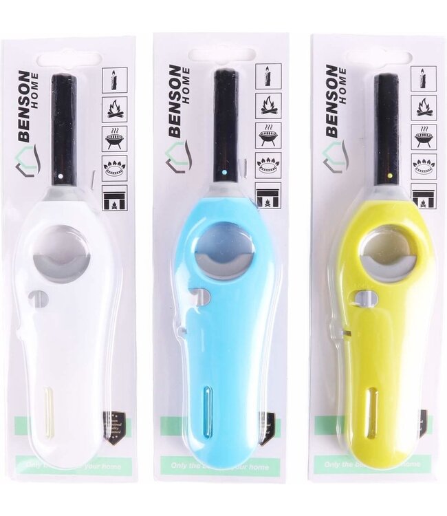 Benson Gasaansteker - 18cm - Navulbaar - verschillende kleuren