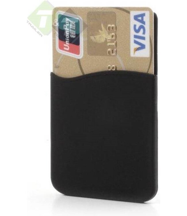 Benson Telefoon/Smartphone Pasjeshouder - Silicone - 57 x 91 mm - Zwart