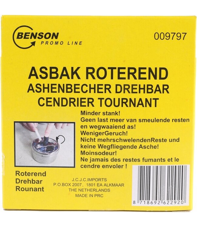 Benson Asbak van Metaal - Roterend