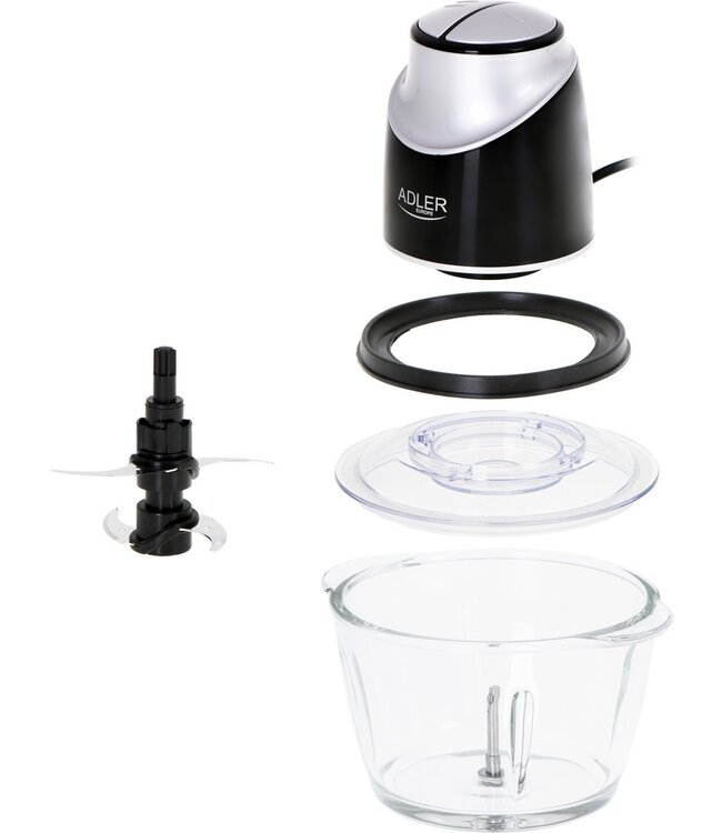 Adler Hakmolen - met glazen kom - 1,2L - 300 watt