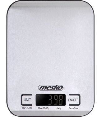 Mesko Keukenweegschaal - digitaal -1g-5kg - RVS/inox