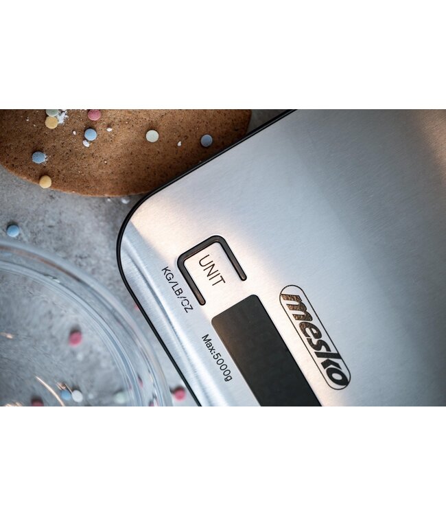 Mesko Keukenweegschaal - digitaal -1g-5kg - RVS/inox
