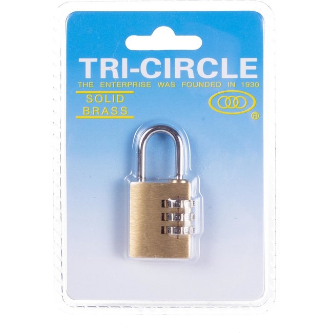Tri-circle Hangslot met Cijfercode  - Codeslot - 30mm