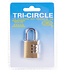 Tri-circle Hangslot met Cijfercode  - Codeslot - 30mm