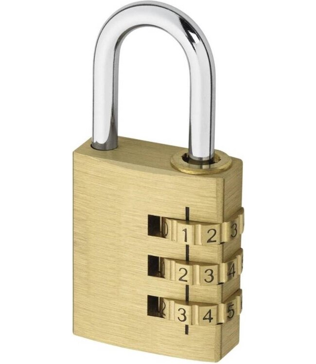 Tri-circle Hangslot met Cijfercode  - Codeslot - 30mm