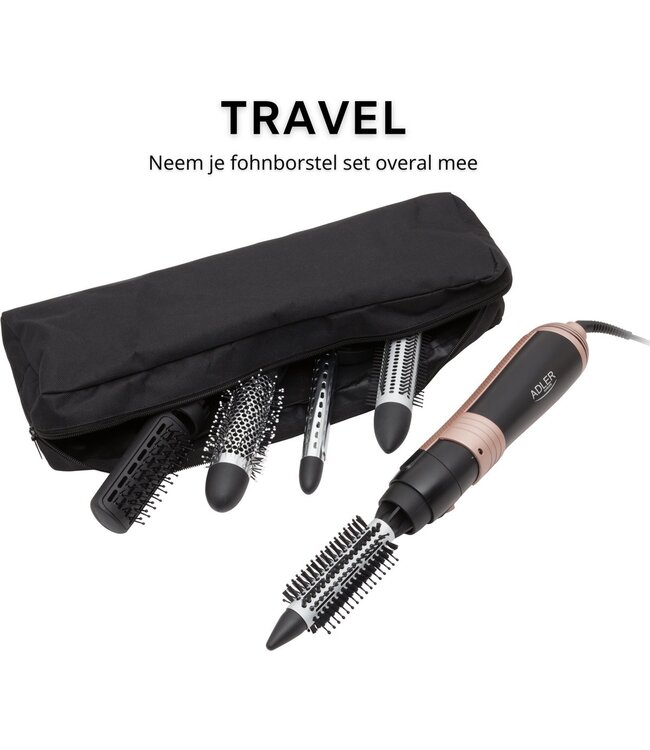 Adler Haardroger set - 6 borstels - Föhn