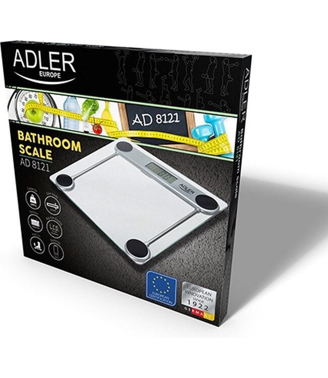 Adler Personenweegschaal - 100g-150kg - glas
