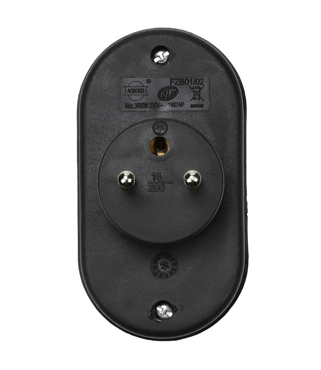 Benson Verloopstekker Duo met Penaarde - Zwart