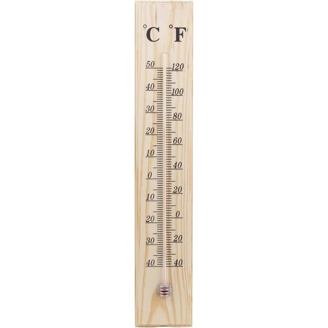 Benson Houten Thermometer - Celsius/ Fahrenheit - 40 Graden tot + 50 Graden