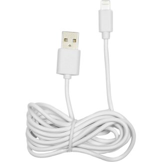 Benson Mobiele Oplader - USB naar Lightning Kabel - 1 meter - Wit