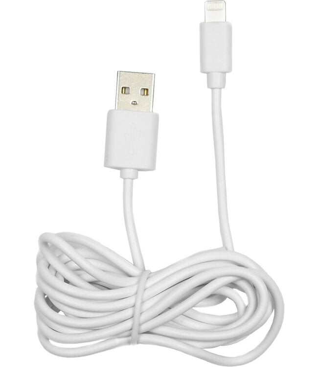 Benson Mobiele Oplader - USB naar Lightning Kabel - 1 meter - Wit